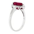 thumbnail image 2 of Pear Cut Lab Created Gemstone & 0.19 CT. T.W. Diamond Ring in 14K Gold, 2 of 4