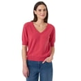 thumbnail image 1 of Sam Edelman Women's Short Sleeve V-Neck Sweater, 1 of 8