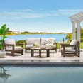 thumbnail image 1 of Member's Mark Atticus Outdoor Strap Deep Seating Set with Sunbrella Fabric, 4pc, 1 of 5