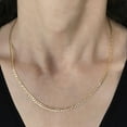 thumbnail image 4 of Two-Tone Diamond Cut Curb Chain Necklace in 14K Gold, 3.65mm, 4 of 7