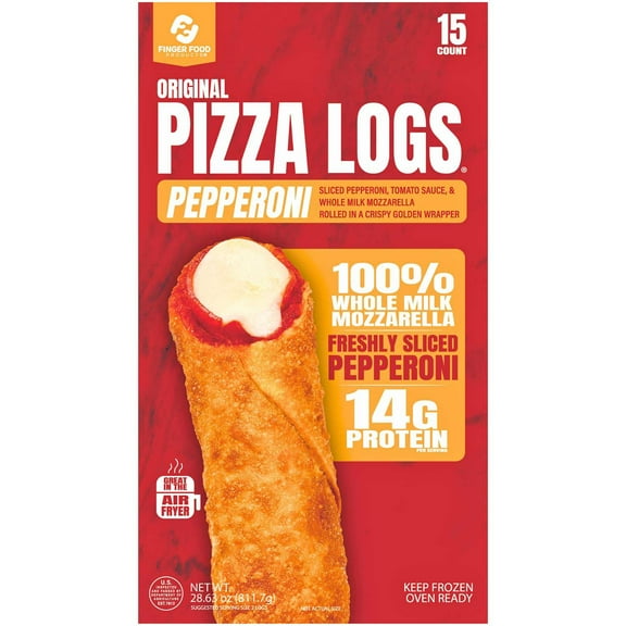 Finger Food Original Pizza Logs, Pepperoni & Cheese, Frozen, 1.9 oz., 15 ct.
