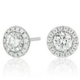 thumbnail image 2 of Round Cut Halo Diamond Stud Earrings in 18K Gold, 2 of 3