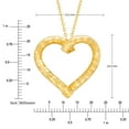 thumbnail image 5 of Open Heart Diamond Cut Pendant Necklace in 14K Gold, 5 of 5