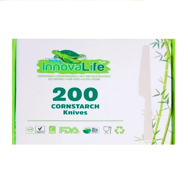Innova Life White Cornstarch Knives, 200 ct.