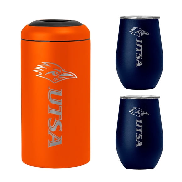NCAA Stainless Steel Wine Chiller and Tumbler Set