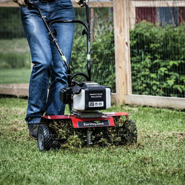 Earthquake Mini Cultivator Tiller with 43cc 2-Cycle Viper Engine