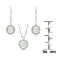 thumbnail image 7 of Round Cut Lab Created Gemstone Dancing Pendant & Earring Set in Sterling Silver, 7 of 8