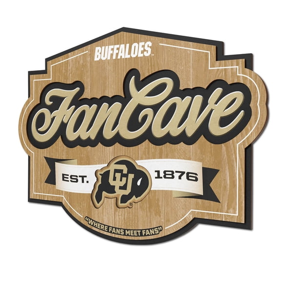 YouTheFan Colorado Buffaloes 17"x12.5" 3D Multi-Layered Fan Cave Sign