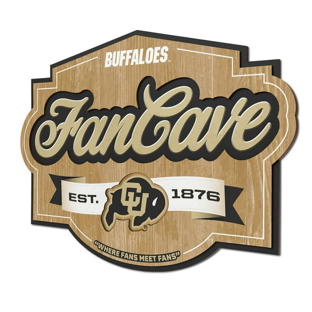 YouTheFan Colorado Buffaloes 17"x12.5" 3D Multi-Layered Fan Cave Sign