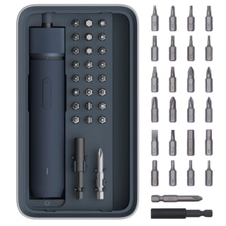 HOTO 3.6V Electric Screwdriver Tool Kit, Rechargeable, Magnetic Case Lid, 3 Torque Settings, 1500mAh Battery, LED Light