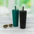 thumbnail image 1 of Zak Designs Cora 24 oz. Insulated Tumbler with Straw, 2 Pack (Assorted Colors), 1 of 6