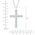 thumbnail image 5 of Lab Created Round Cut Cross Diamond Pendant Necklace in 18K Gold, 5 of 7