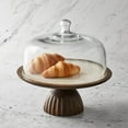 thumbnail interactive-video image 1 of Member's Mark Mango Wood Cake Stand with Glass Dome Lid, 1 of 8
