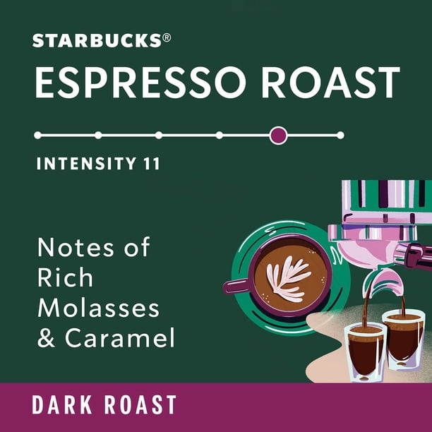 Starbucks by Nespresso Espresso Coffee Pods, Dark Roast 60 ct