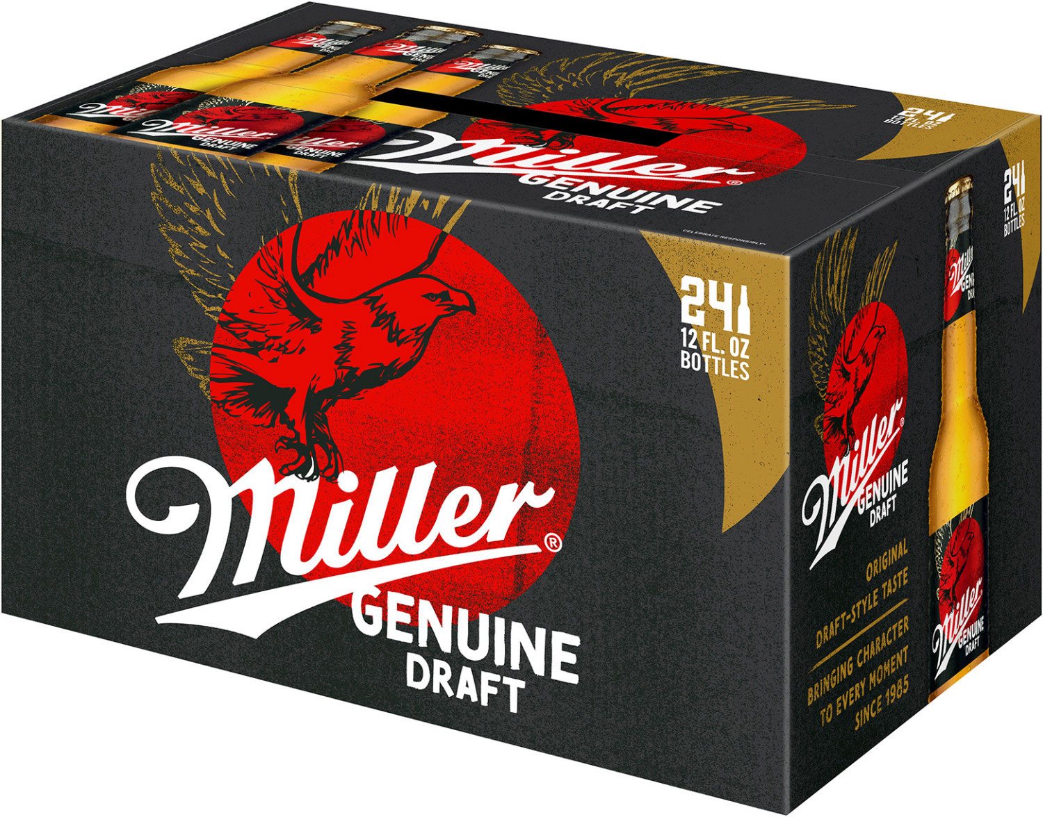 Miller Genuine Draft Lager Beer, 12 fl. oz. bottle, 24 pk