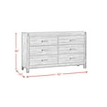 thumbnail image 2 of Wren 6-Drawer Rubberwood Dresser with Espresso Drawer Pulls, Chestnut, 2 of 5