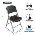 thumbnail image 3 of Lifetime Commercial Grade Contoured Folding Chair, Assorted Colors 4 Pack, 3 of 12