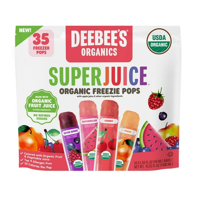 SuperJuice Organic Freezie Pops, 35 pk.