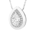 thumbnail image 5 of Multiple Cut Lab White Sapphire Pendant and Earring Set in Sterling Silver, 5 of 9