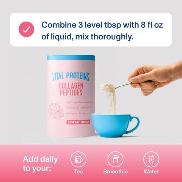 Vital Proteins Strawberry Lemonade Collagen Peptides Powder - 26ct