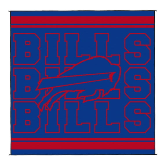 Logo Brands Buffalo Bills 106"x106" Rally Mat