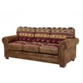 thumbnail image 1 of Sierra Lodge Rustic Faux-Leather Sleeper Sofa, 1 of 16