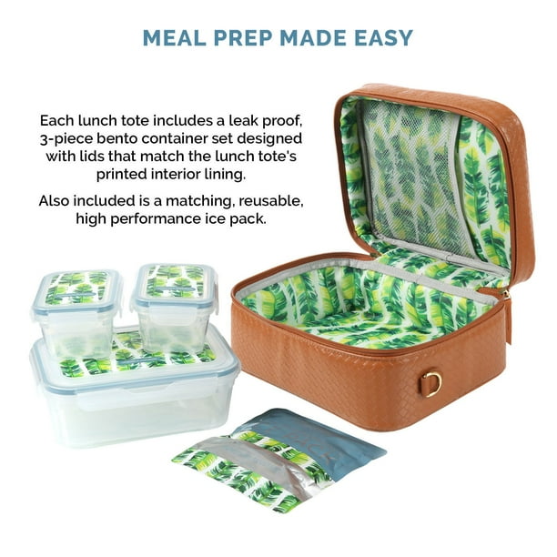 Veronica Jamison Hampton Faux Leather Lunch Tote by Arctic Zone