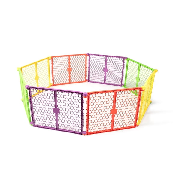 Regalo 8-Panel Super Wide 2-in-1 Baby Gate and Play Yard