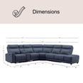 thumbnail image 4 of Kimmel Power Reclining Leather Sectional with Power Headrest, 4 of 8
