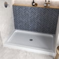 thumbnail image 2 of Streamline 60 in. x 36 in. Alcove Acrylic Shower Base With Left, Center or Right Drain / Glossy Black or White, 2 of 9