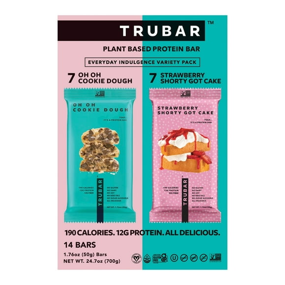 TRUBAR Plant Based Protein Bar Variety Pack, 14 ct.