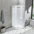 thumbnail image 5 of Breeze 34” x 34” x 77” Corner Shower Kit with Clear Glass, Walls, Base and Hardware, 5 of 21