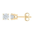 thumbnail image 2 of 0.72 CT. T.W. Round Cut Solitaire Diamond Stud Earrings in 14K Gold, 2 of 7