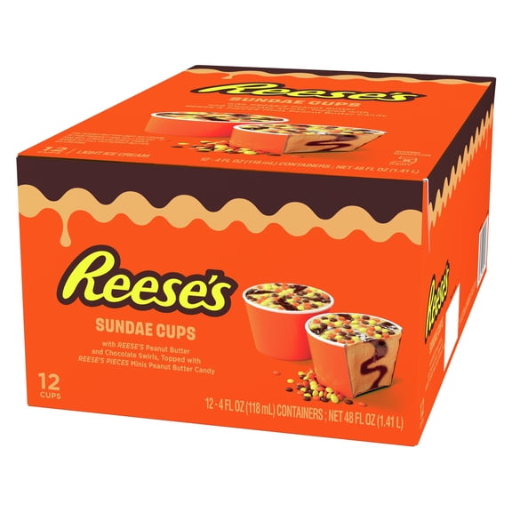 Reese's Sundae Mini Cups, Frozen, 12 Count, 4 oz. Each