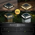 thumbnail image 3 of Classy Caps 4" x 4" Muskoka Black Aluminum Solar Post/Path/Dock Light, 3 of 11
