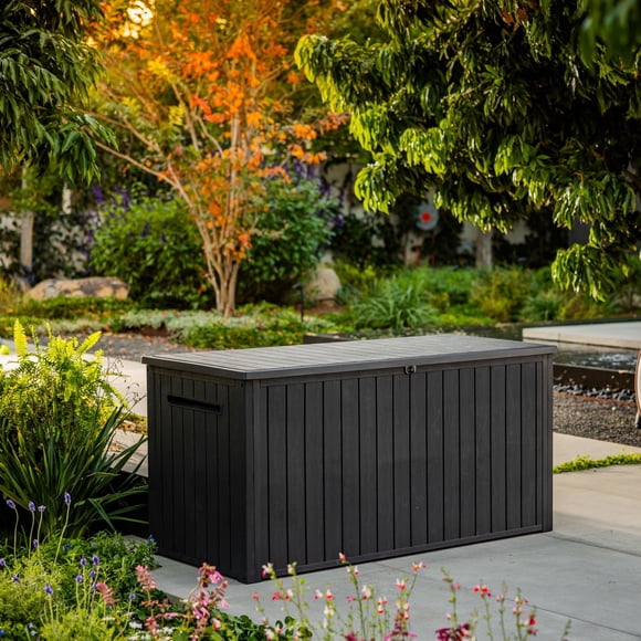 Keter 170 Gal. Resin Deck Box Large Indoor/Outdoor Storage