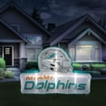 thumbnail image 3 of Logo Brands Miami Dolphins Pre-Lit 7’x10’ Team Inflatable, 3 of 6