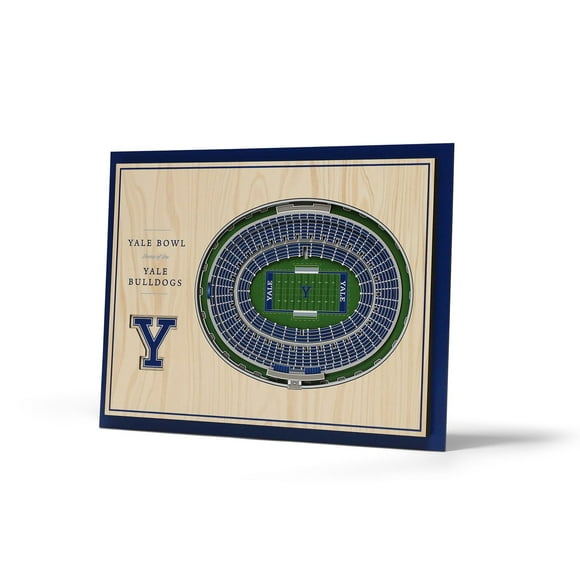 YouTheFan Yale Bulldogs 17"x13" 3D 5 Layer Stadium View Wall Art