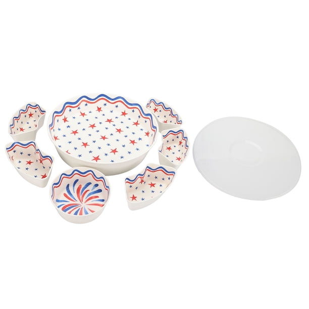 Member's Mark 6-Section Bamboo Melamine Serving Platter with Lazy