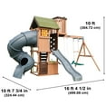 thumbnail image 10 of KidKraft Tennyson Twist Wooden Outdoor Swing Set with Surf Swing, 10 of 12