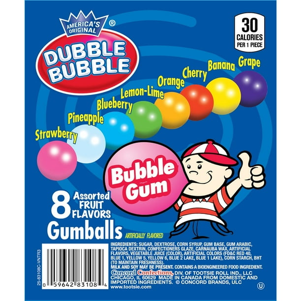 Dubble Bubble Gumballs Assorted Fruit, 850 pcs. - Samsclub.com