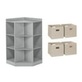 thumbnail image 1 of RiverRidge Kids Corner Playroom 6 Cubby Cabinet with 4 Folding Storage Bins, 1 of 7