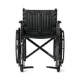 thumbnail image 1 of Medline Heavy Duty Wheelchair, 22" Seat, 500 lb Weight Capacity, Black, 1 of 5
