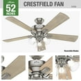 thumbnail image 6 of Hunter 52" Crestfield Indoor Ceiling Fan with LED Light and Pull Chain, 6 of 10