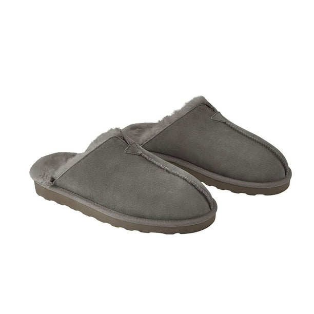 スラブベアテンプルオーバー 3 グレー Member's Mark Men's Indoor/Outdoor Sheepskin Slipper - Samsclub.com