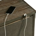 thumbnail image 5 of Society Den Jack 2-Drawer Nightstand with USB Ports, Walnut, 5 of 11