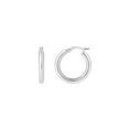 thumbnail image 2 of High Polish Hoop Earrings in 14K Gold, 2 of 6