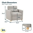 thumbnail image 6 of Serta Connor Twin Size Convertible Chair, 6 of 11