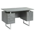 thumbnail image 4 of Techni Mobili Modern Office Desk with Storage, Grey, 4 of 9