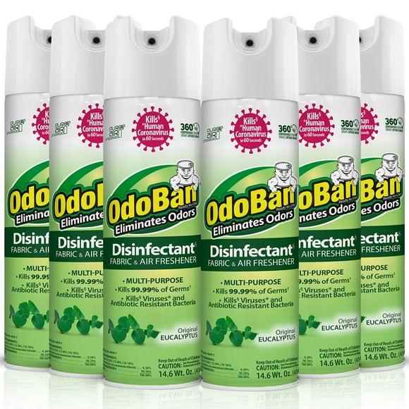 OdoBan Disinfectant Spray, 14.6 oz./can, 6 pk., Choose Scent